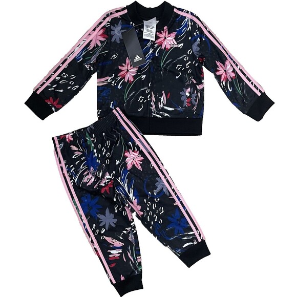 NWT's Adidas 24M Baby Girl Tracksuit Full Zip/Jogger Matching Set - Picture 1 of 7